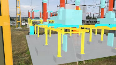 The substation is overlaid with a digital twin.
