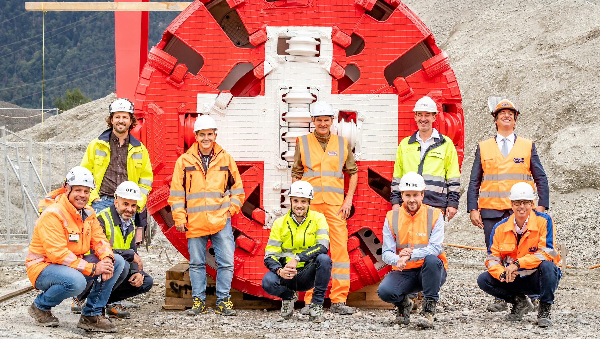 Taufe der Mini-Tunnelbohrmaschine