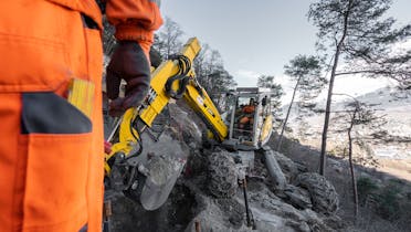 Construction des fondations des pylônes à Bramois 2019