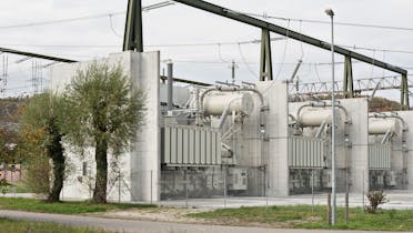 Trasformatore presso la sottostazione di Beznau