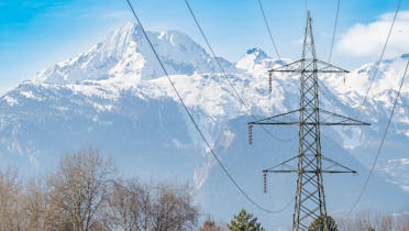 The old extra-high-voltage line Chamoson – Chippis, February 2023