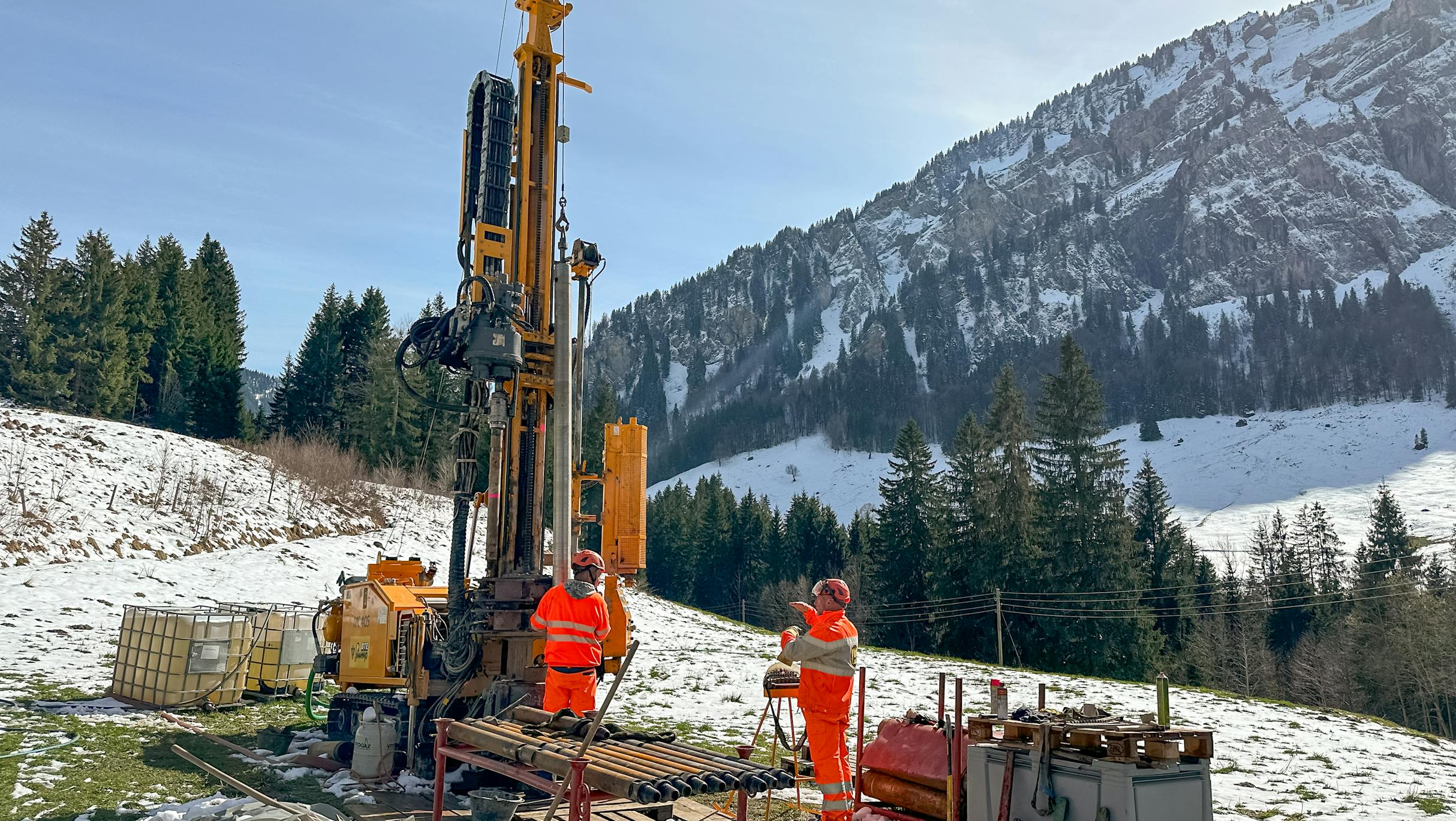 Sondierbohrungen am Glaubenberg