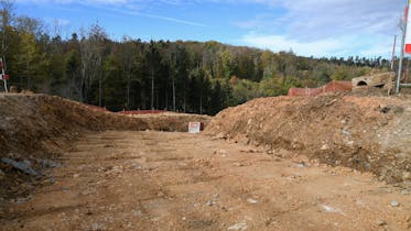 Auffüllen des Kabelgrabens