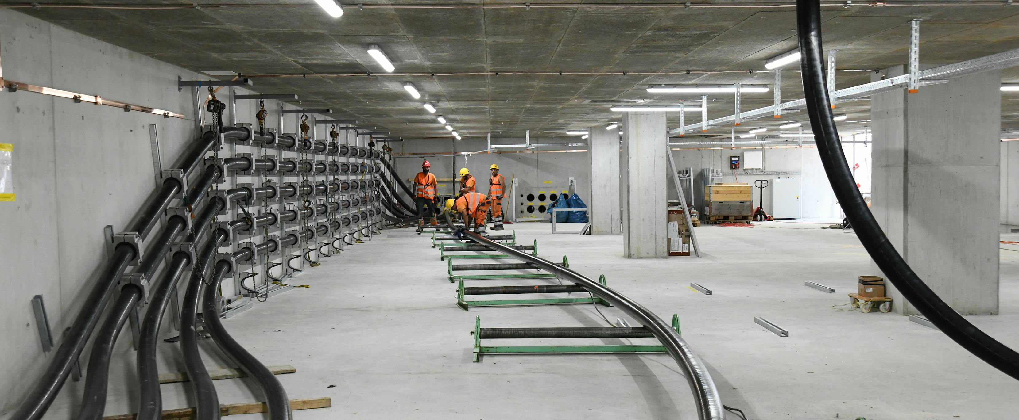 Installation of the cables