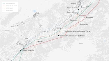 Plan de situation étude du câblage traversée de la Binna